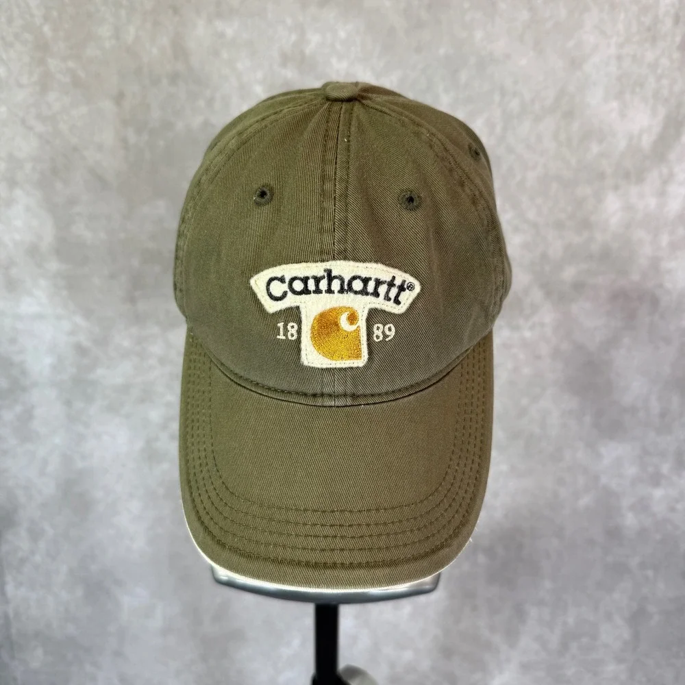 Carhartt Baseball Cap Men OS Olive Green Solid Embroidered Patch 1889 SP06